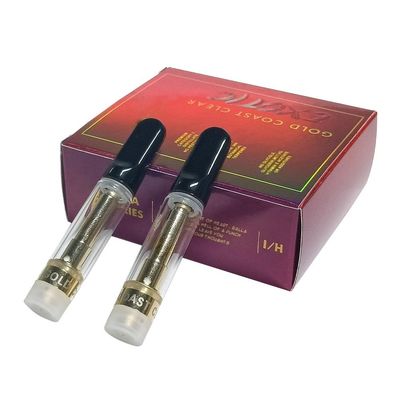 Gold Coast Clear E Cigarette Cartridge Atomizer 0.8ml 1ml Empty 10 Strains Glass