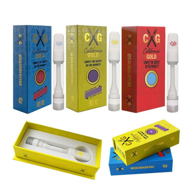 California Gold E Cigarette Cartridge 100% Ceramic Carts Atomizer Empty Vape